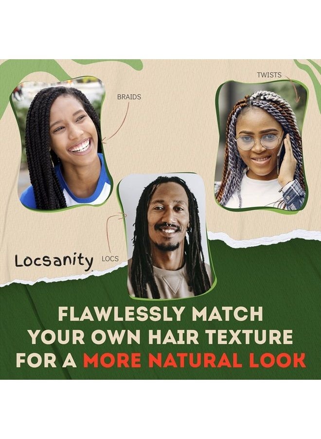 Locsanity - Afro Kinky 100% Bulk Natural Human Hair - Braiding Hair for Dreadlocks, Loc Repair, Dreadlock Extensions, Twists, Braids - 8 Inches Long, 1 Oz - Image 1