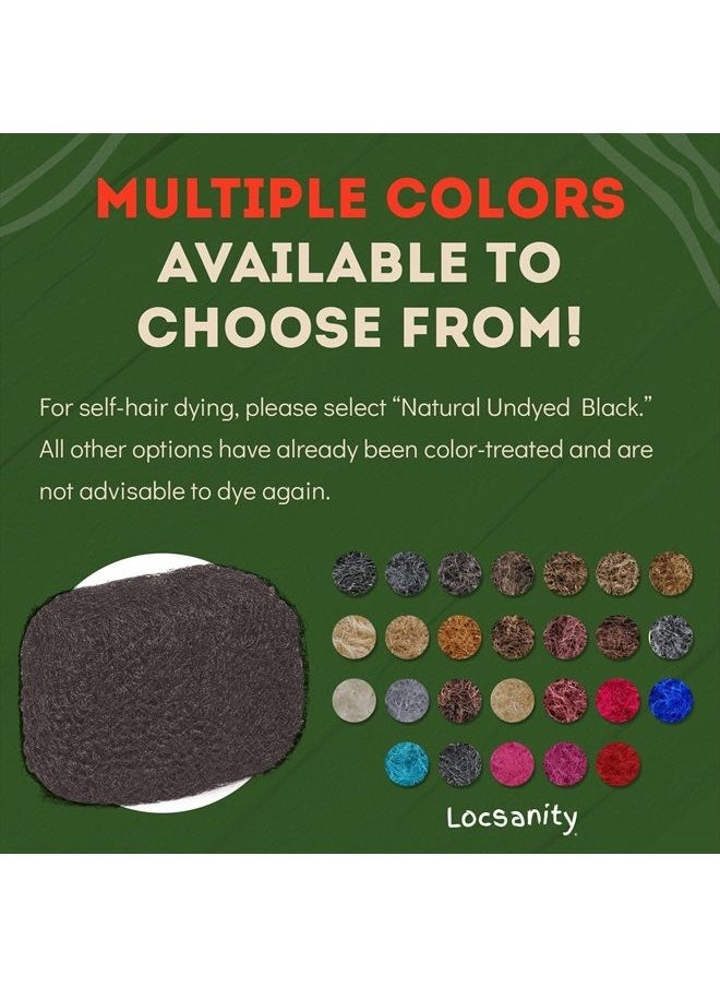 Locsanity - Afro Kinky 100% Bulk Natural Human Hair - Braiding Hair for Dreadlocks, Loc Repair, Dreadlock Extensions, Twists, Braids - 8 Inches Long, 1 Oz - Image 1