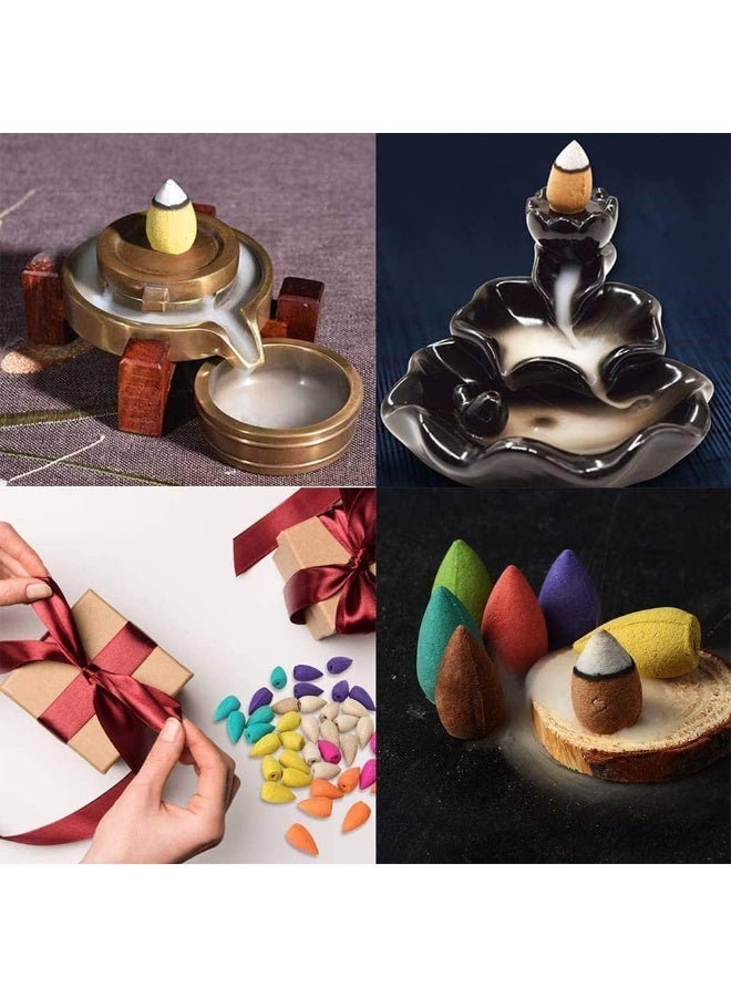 Colorful cone incense set with assorted aromatic scents for relaxation and yoga - Value pack - Image 3