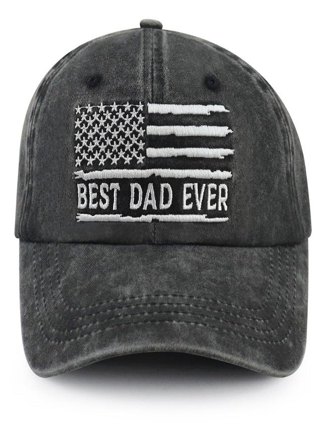Kahhrepa Best Dad Ever Gifts for Men, First Time Daddy Baseball Cap, New Dad Hat, Unique Christmas Fathers Day Birthday Gifts for Daddy Papa from Daughter Son Black - Image 1