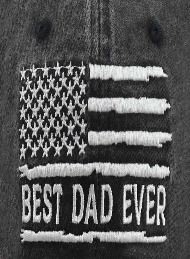 Kahhrepa Best Dad Ever Gifts for Men, First Time Daddy Baseball Cap, New Dad Hat, Unique Christmas Fathers Day Birthday Gifts for Daddy Papa from Daughter Son Black - Image 4