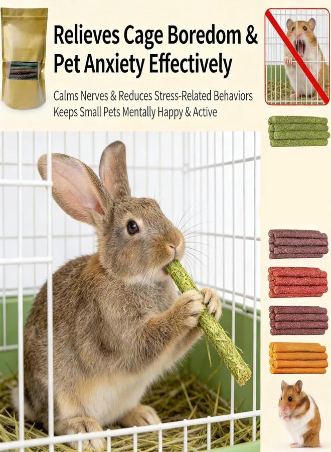 Tyotrbs Chew Treat Rabbit Toys for Teeth Health, Natural Bunny Enrichment Toys for Boredom & Stress Relief, Keep Busy Toys for Guinea Pig Chinchilla Hamster Rat Gerbil Degu (40PCS) - Image 3