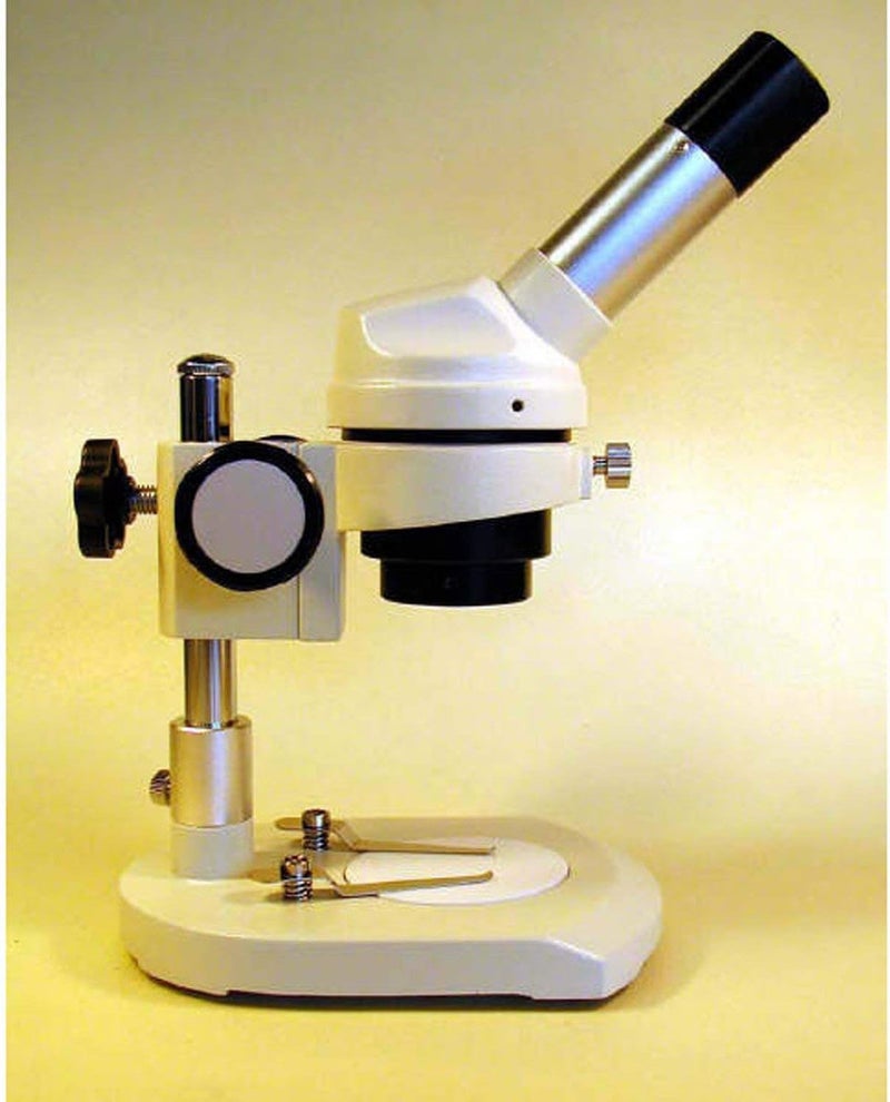 AmScope K104 Elementary StereoDissecting Microscope 10x Widefield Eyepiece 20x Magnification Reversible BlackWhite Stage Plate HeavyDuty Frame - Image 2