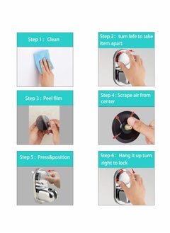 Excefore Shower Head Holder, Suction Cup Shower Head Bracket Bathroom, Removable Handheld Wand Holder & Wall Mounted Suction Bracket for Marble Glass Metal Ceramic, White  - Image 4