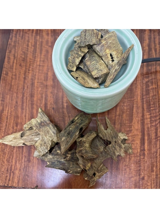 100غ قطع عود هاينان كينام - درجة غاطس 90%، رائحة عسلية باردة، زيوت غنية، مادة معتقة، بخور فاخر للمنزل - Image 1