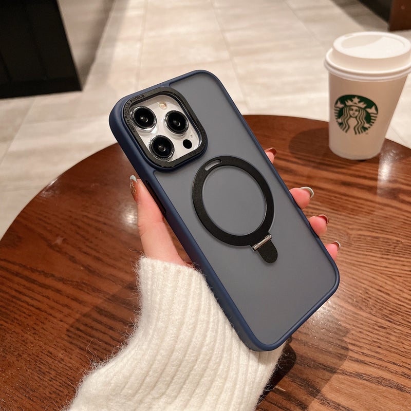 Applicable to Apple 15promax mobile phone shell magnetic suction iPhone14 new invisible bracket 12 advanced sense protective cover - Image 1