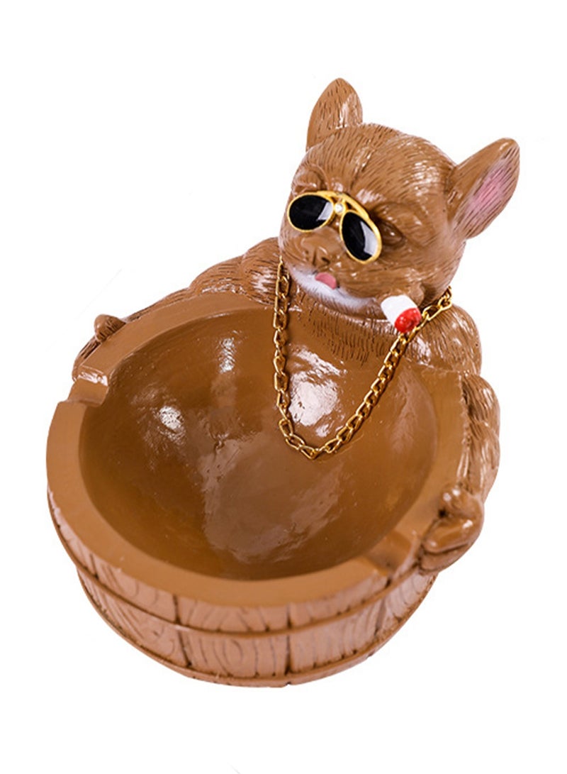 مكتب منزلي بسيط وشخصي وعصري وعصري وغرفة النوم والدراسة ومكتب الكمبيوتر ومنفضة سجائر كسولة (بني كبير) - Image 1