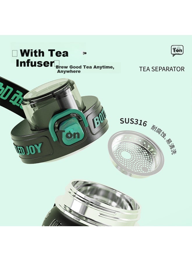 Bottled Joy Stainless Steel Insulated Cup With Straw, Large Capacity, High Appearance Value, Portable Tea Infuser Cup, Sports Water Bottle - Image 4