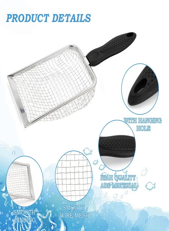 Bnapott Beach Mesh Shovel, Stainless Steel Sand Shovels for Shell Collecting, Shark Tooth Sifter, Cat Litter Scoop, Deep Shovel, Reliable Litter Cleaner Corner Shovel, Dark Black - Image 3