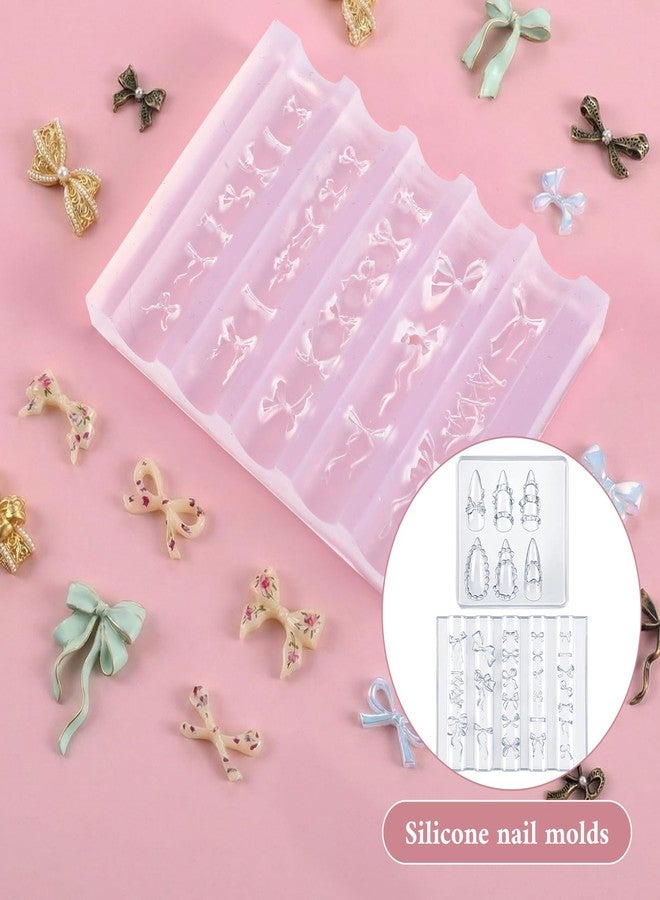 Sibba 3D Flowers Nails Mold Kit 2 PCS Transparent Silicone Nail Art Molds with Dual-End Carving Pen for 3D Gel Nail Design Carving Template Manicure Supplies for Home Salon - Image 4
