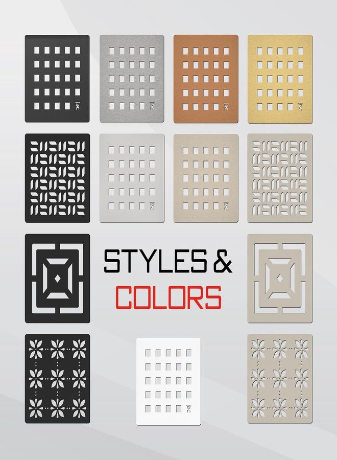 GURU USA Evo Lite Plus Square Stainless Steel Shower Drain with ABS Base & Hair Strainer, Bathroom Accessories for Shower Floor Drainage, Plus Brushed - Image 4