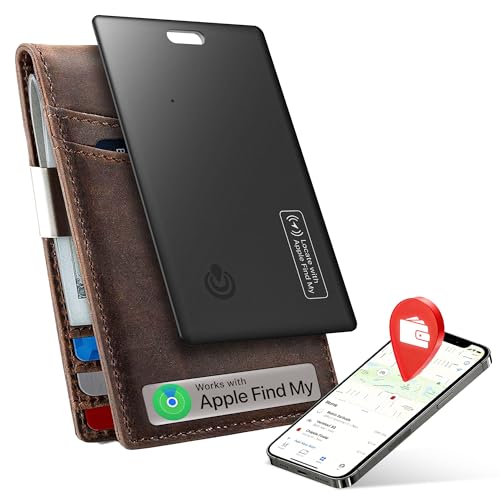 PAKCQNH Wallet Tracker Card,Air-Tag Wallet Card,Find My Trarcking Card,Waterproof Design,Item Locator for Wallet,Keys, Luggage,Bags, Passport,Purse,120DB(iOS Only) (Black) - Image 1