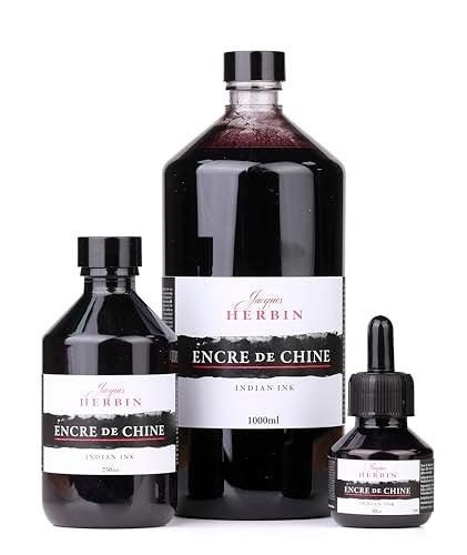Herbin India/China Ink 50ml Bottle - Black - Image 2