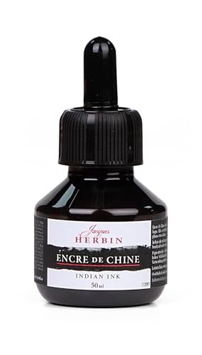 Herbin India/China Ink 50ml Bottle - Black - Image 3