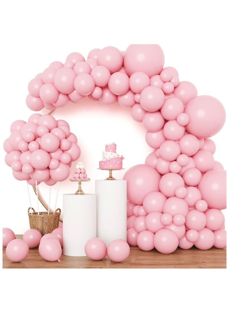 Pink Balloons 129pcs Pastel Pink Balloons Different Sizes 18 12 10 5 Inch Light Pink Balloons for Valentine's Day Birthday Wedding Anniversary Baby Shower Garland Arch Party Decoration - Image 1