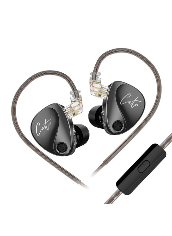 Generic KZ Castor In Ear HiFi Earphone 2DD Dynamic High-end Tunable-Color:Improved Bass Microphone  - Image 1