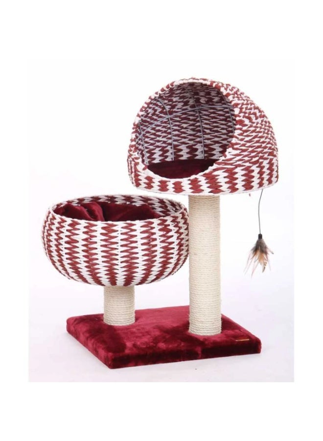 Catry Cat Tree With Cushion And Scratcher - 45x45x79cm