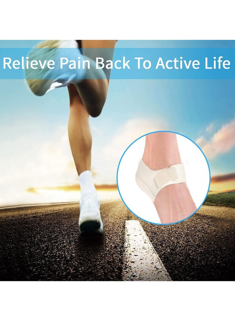 Healife Heel Spur Inserts Gel Heel Pads, Heel Spur Bandages, Heel Protection Silicone Heel Protector, Suitable for Heel Analgesia / Stress Reduction, EU36-40（s） (Beige) - Image 4