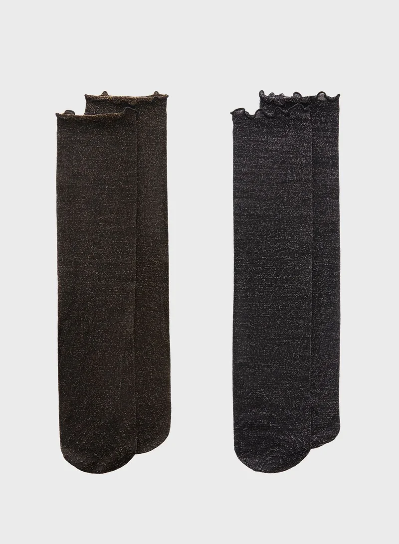 MANGO High Knee Socks