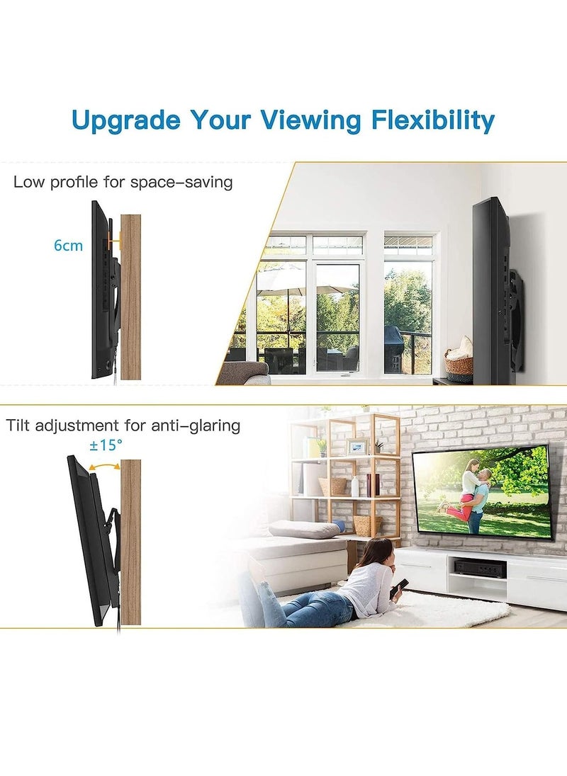 TV Wall Mount Bracket, Universal Tilt TV Heavy Duty Wall Mount Adjustable TV Stand for LED LCD OLED Plasma TV with Super Strong 50kg Weight Capacity VESA up to 700 x 400 - Image 5