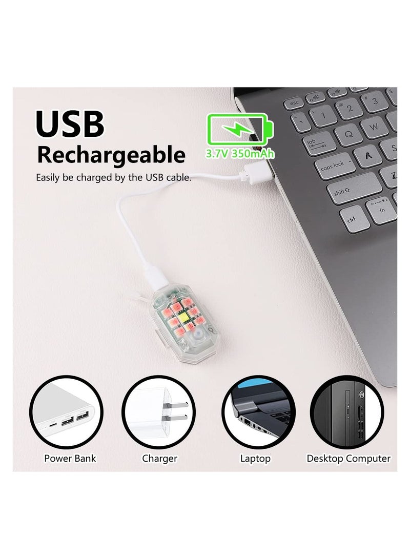 SOLARAE Led Anti-Collision Strobe Lights, Wireless Remote Control 7 Colors USB Charging Led, Strobe Lights Drone, for Night Flying Riding Car Motorcycle Bike Scooter Emergency Warning Flash Light (4 Pcs) - Image 4