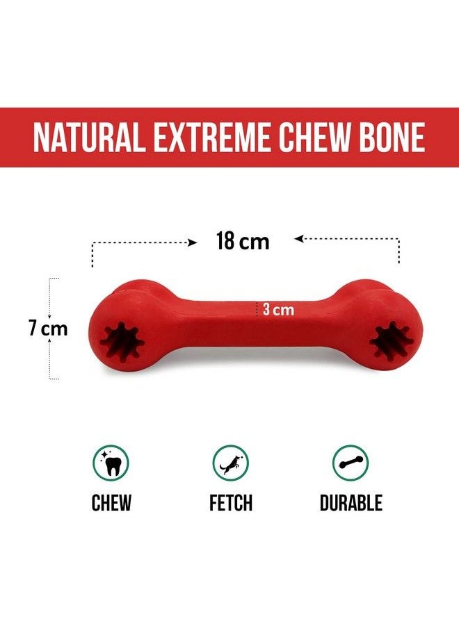 Goofy Tails - Natural Rubber Dog Toys; Nontoxic Rubber Chew Toys For Dogs; Dog Bone Toy; For Dogs Ideal Dog Toy For All Breeds And Sizes (Classic Dog Bone Large) - Image 1