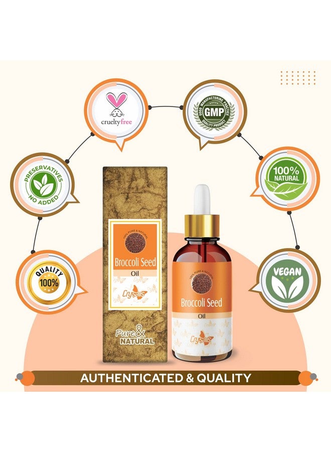Crysalis Broccoli Seed (Brassica Oleracea Var. Italica) Oil|100% Pure & Natural Undiluted Essential Oil Organic Standard For Skin & Hair Care|Therapeutic Grade Oil, Restores Skin Glow 30ml - Image 4