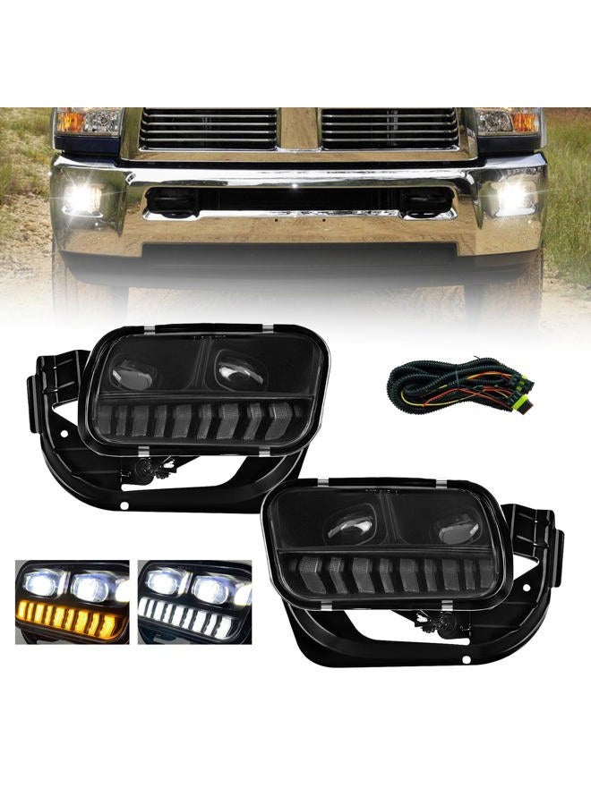 Shocklight Fog Lights Compatible with 2009-2018 Dodge Ram 1500 2500 3500, Bumper Driving Fog Lamps - Image 1