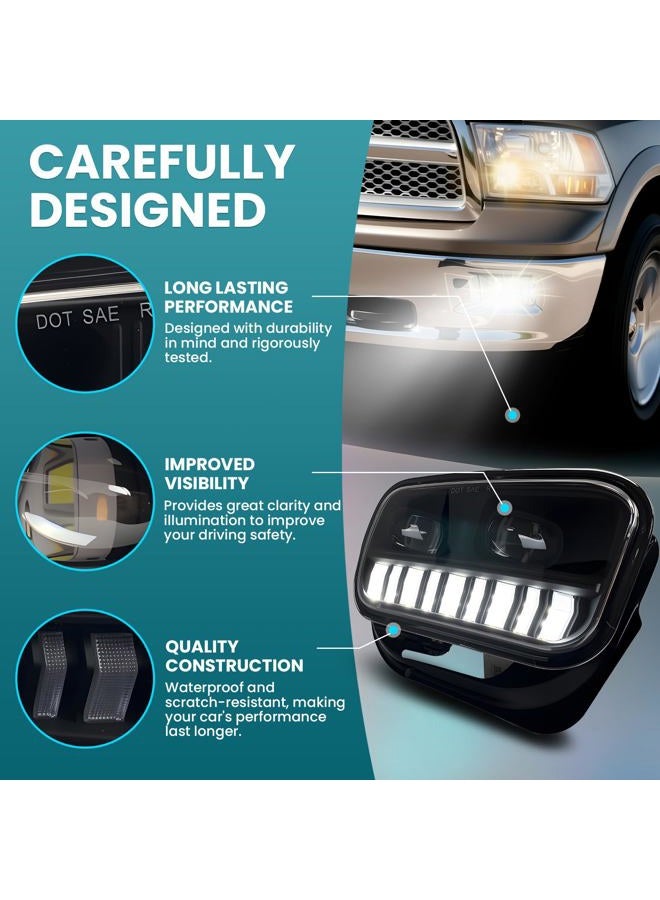 Shocklight Fog Lights Compatible with 2009-2018 Dodge Ram 1500 2500 3500, Bumper Driving Fog Lamps - Image 3