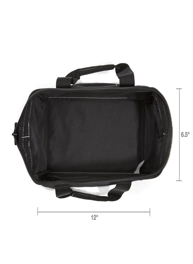 ديكيز حقيبة عمل ديكيز المصنوعة من القماش المتين مقاس 12 بوصة للرسامين والنجارين والبنائين، مزودة بسحاب شديد التحمل ومقابض معززة، لون أسود - Image 4