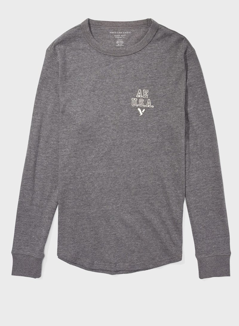 American Eagle Logo Crew Neck T-Shirt - Image 3
