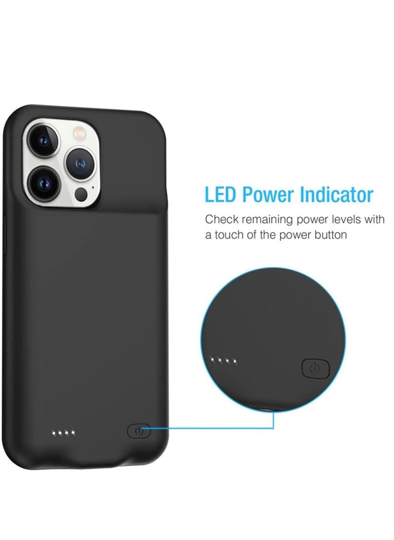 Raxoom iPhone 14 Pro 3500mAh Slim Portable Protective Charging Case with CarPlay Compatible with iPhone 14 Pro (6.1 inch) Rechargeable Battery Pack Charger Case (Black) - Image 3