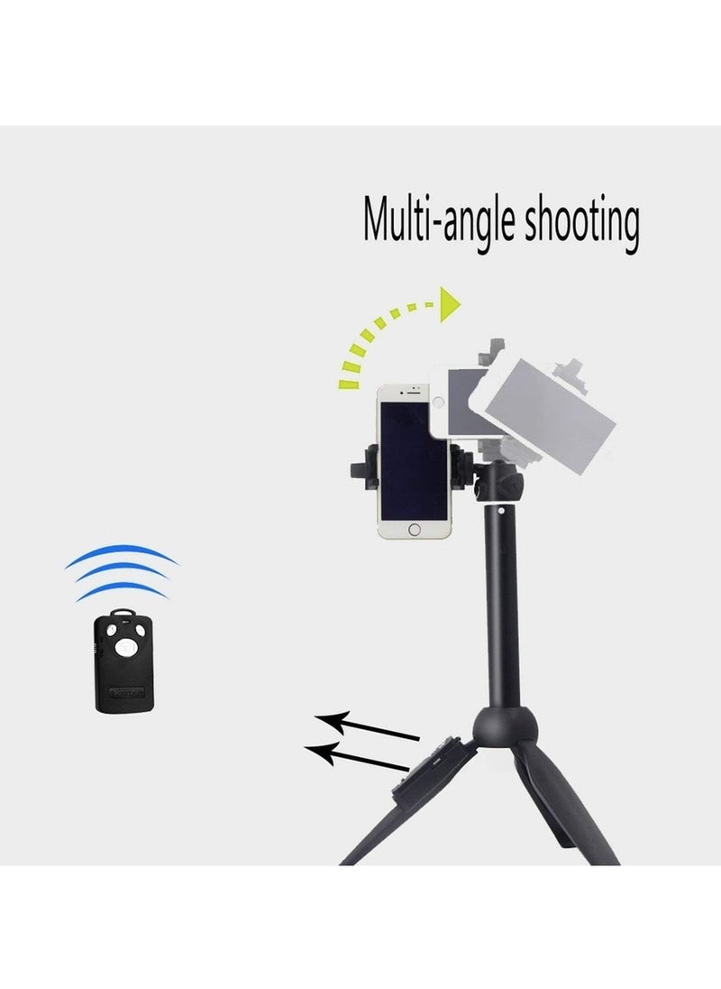 Selfie Stick For Phone Size 4 5-6 2Inch Extendable Selfie Stick Tripod With Bluetooth Wireless Remote Phone Holder (YT9928 Black)