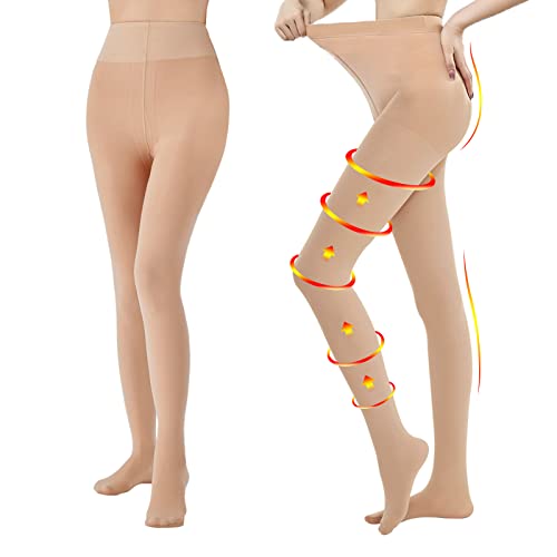 YISEMEYA 2 Pairs Compression Pantyhose for Women 20-30 mmhg Plus Size Stockings Support Hose - Image 1