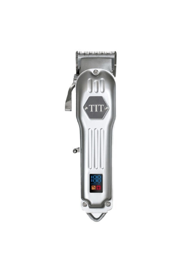 تي اي تي ماكينة قص الشعر TIT TF-618 الفاخرة القابلة لإعادة الشحن للحلاقين والاستخدام المنزلي - محرك عالي الأداء، وشاشة LCD متقدمة، ووضعي طاقة مزدوجين - Image 2