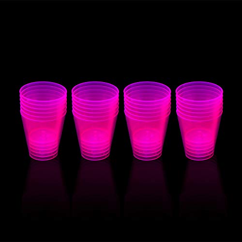 Party Essentials Hard Plastic 2-Ounce Shot/Shooter Glasses, Neon Pink, 50 Count - Image 5