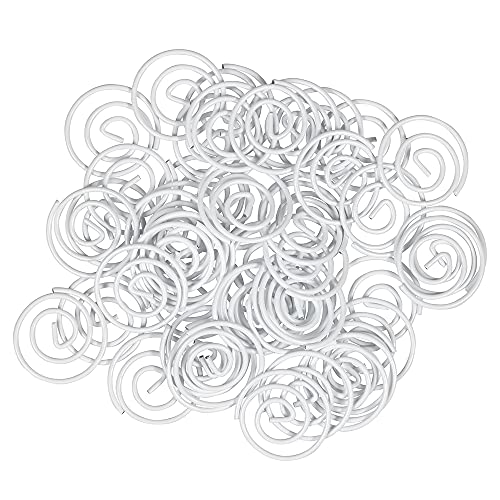 JAM PAPER Circular Paper Clips - Round Paperclips - White - 50/Pack - Image 5