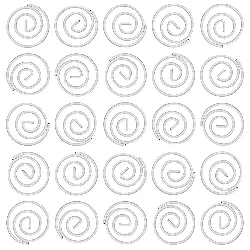JAM PAPER Circular Paper Clips - Round Paperclips - White - 50/Pack - Image 4