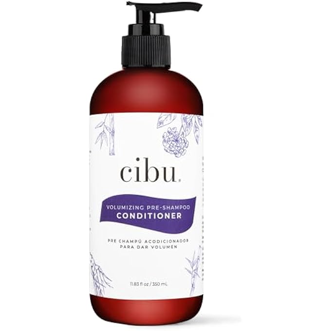 cibu VOLUMIZING PRE-SHAMPOO CONDITIONER - VOLUME CONDITIONER FOR FINE HAIR - ANTI BREAKAGE - NUTRIENT RICH GINSENG SOY PROTEIN BAMBOO - 11.83OZ - Image 2