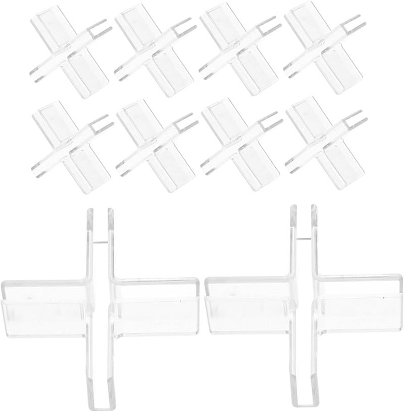 10pcs Transparent Plastic Aquarium Glass Fixing Clamps Easy Installation for Fish Tank Partition Boards - Image 1