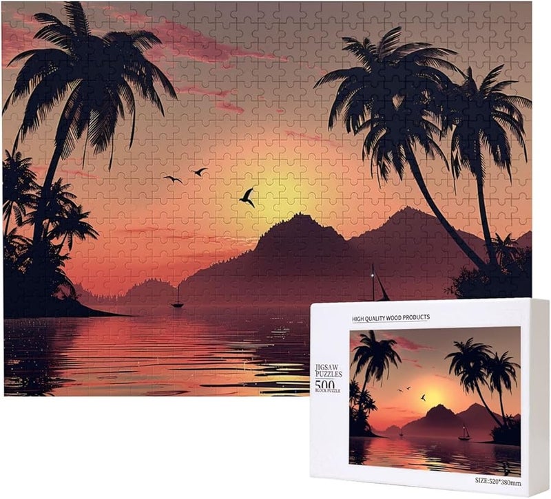 Phayah Lake Sunset 500 Piece Jigsaw Puzzle For Adults Home Decor 20 4 X 15 Inches - Image 2