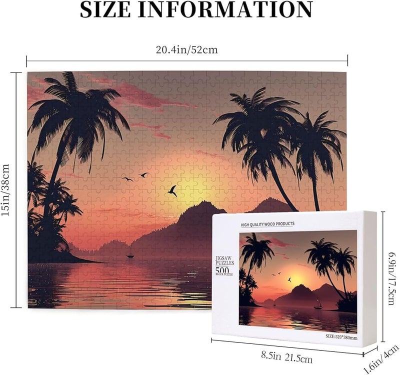 Phayah Lake Sunset 500 Piece Jigsaw Puzzle For Adults Home Decor 20 4 X 15 Inches - Image 5