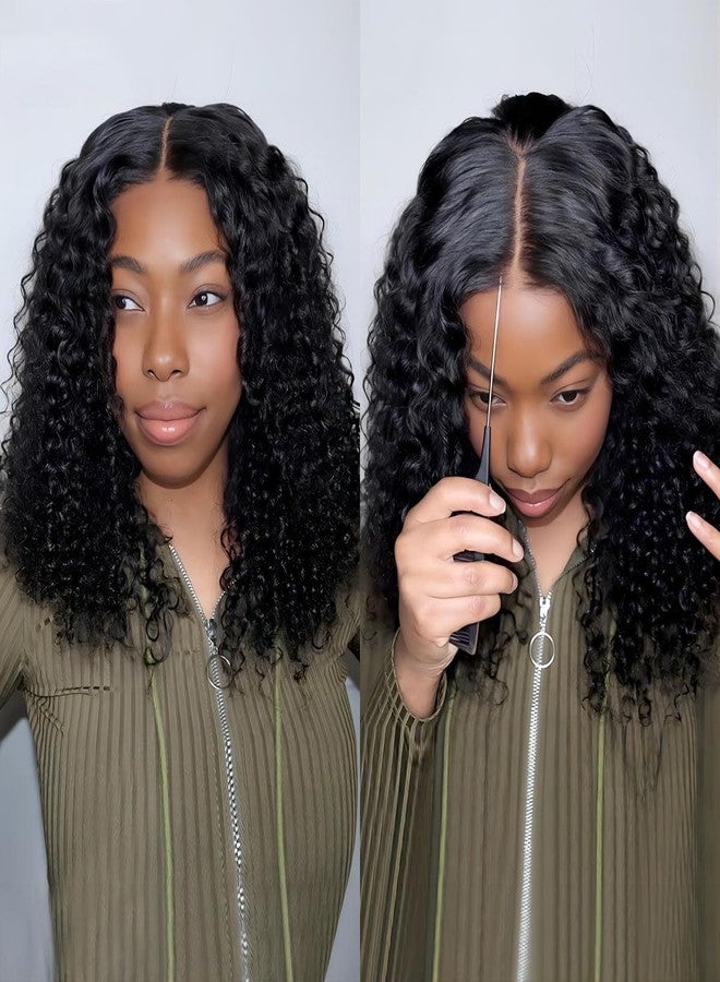 ISEE Wear and Go Glueless Wigs Human Hair Pre Plucked Deep Wave Bob Wig Human Hair Lace Front Wigs for Women Upgraded No Glue Pre Cut 6x4 Lace Closure Glueless Wigs for Black Women Human Hair 12 Inch - Image 1