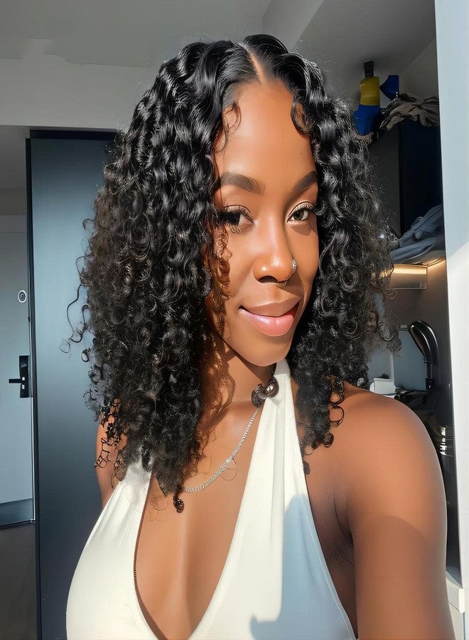 ISEE Wear and Go Glueless Wigs Human Hair Pre Plucked Deep Wave Bob Wig Human Hair Lace Front Wigs for Women Upgraded No Glue Pre Cut 6x4 Lace Closure Glueless Wigs for Black Women Human Hair 12 Inch - Image 2
