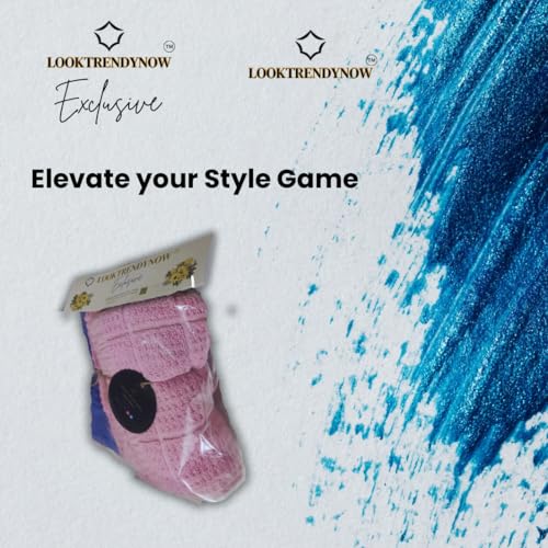 LookTrendyNow Super Soft Lint Free Quick Dry Gym Towel Combo Essence (Pink Dark Blue) |41X61 cms| Pack of 2 - Image 4
