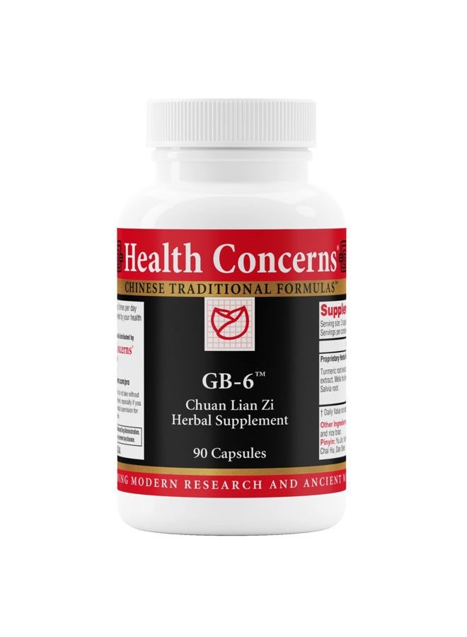Health Concerns GB-6 - Gallbladder Support & Liver Health Supplement - 90 Capsules - Image 1
