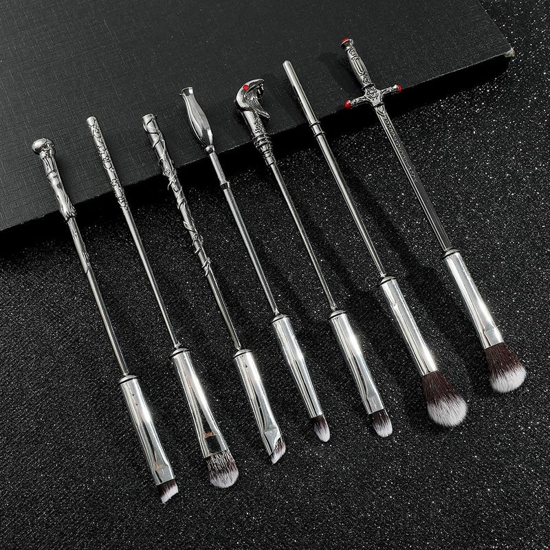 Hamowtux Pottter Makeup Brushes Harrry Gifts Comb Mirror with Gift Box for Eyeshadow Eyebrows Eyeliner Lips Concealer Contouring Highlighter Blending Wizard Wand Makeup Brushes Set - Image 5