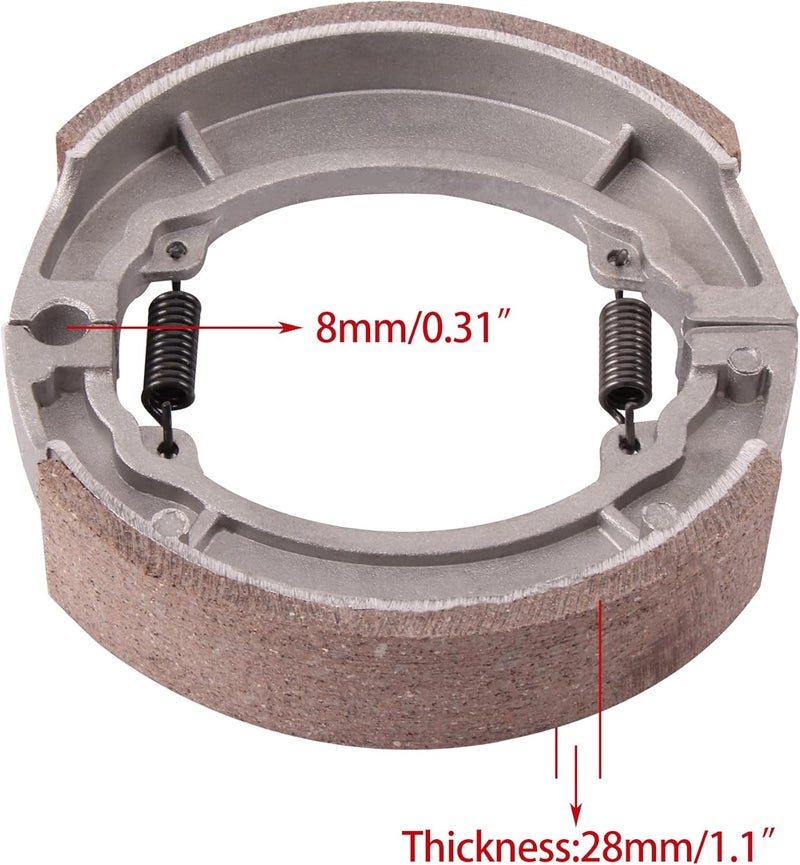 WOOSTAR Drum Brake Shoe Replacement for 50cc to 250cc ATVs and Scooters - Image 2