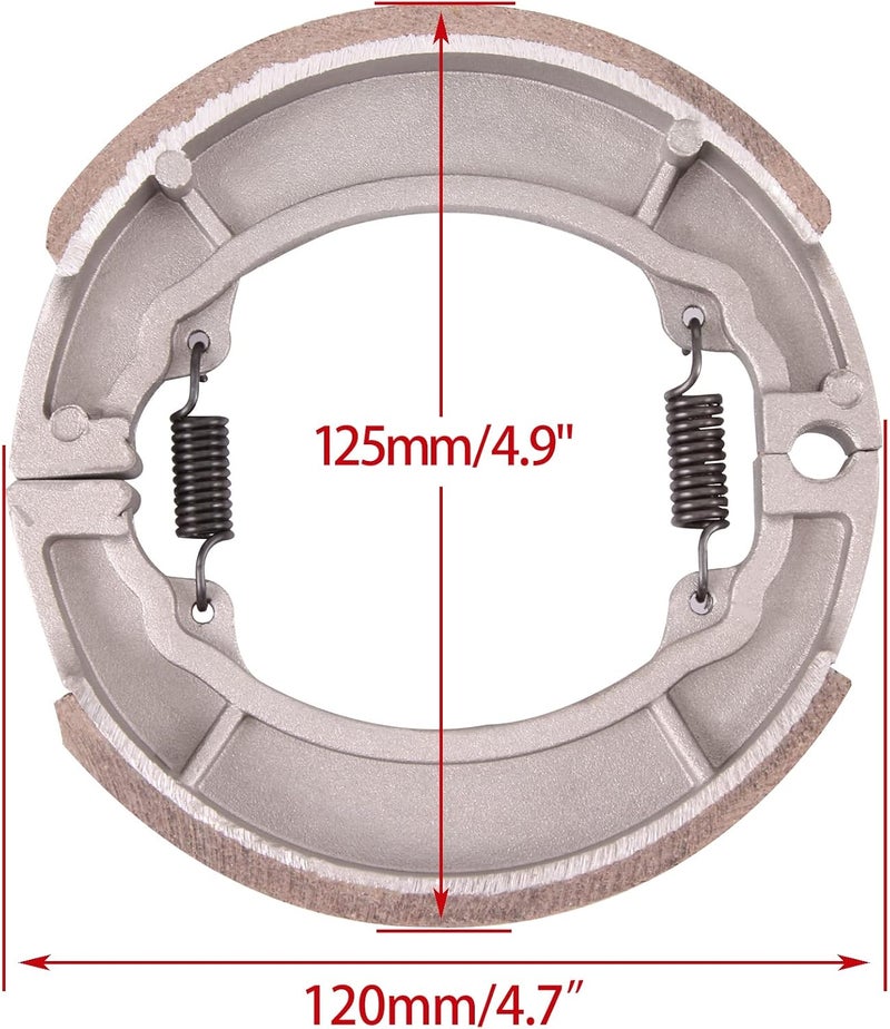 WOOSTAR Drum Brake Shoe Replacement for 50cc to 250cc ATVs and Scooters - Image 3