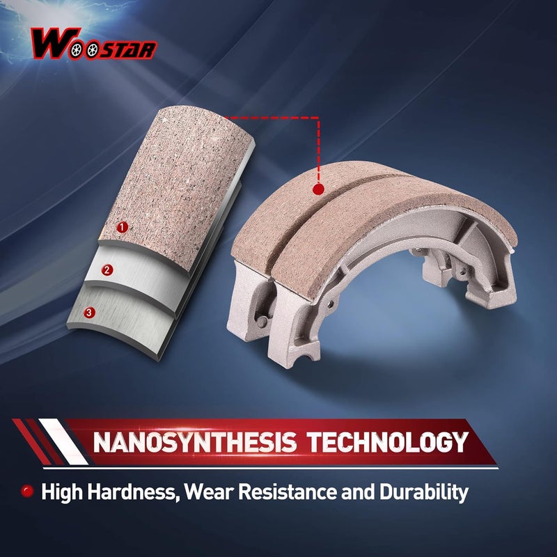 WOOSTAR Drum Brake Shoe Replacement for 50cc to 250cc ATVs and Scooters - Image 5